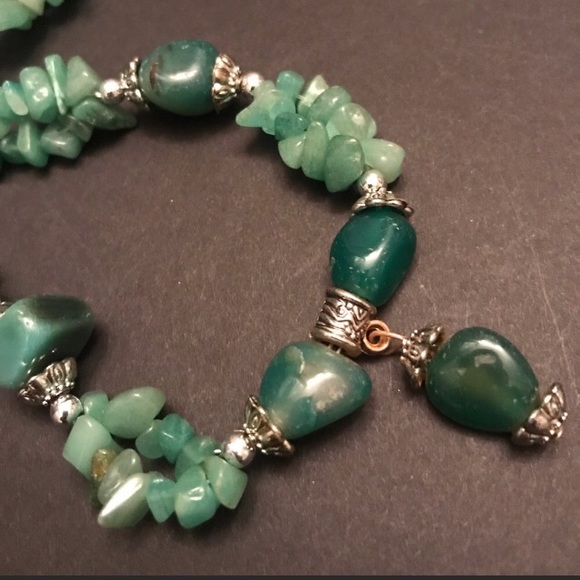 💜Dark Grey Purse/Agate Stone Necklace💜 - Picture 12 of 13